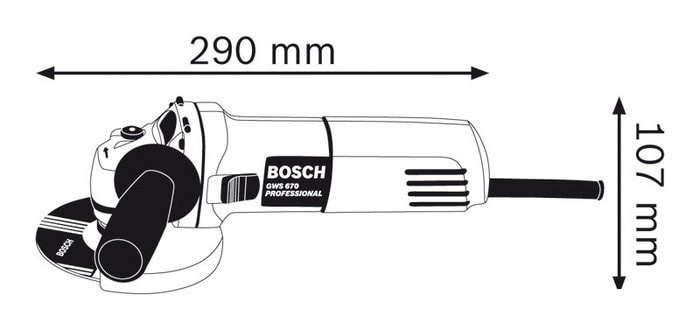 Угловая шлифмашина Bosch GWS 670 Professional 0601375606 - фото2