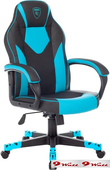 Кресло Zombie Game 17 (черный/голубой) - фото