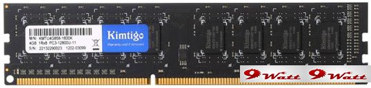 Оперативная память Kimtigo 8ГБ DDR3 1600 МГц KMTU8GF581600