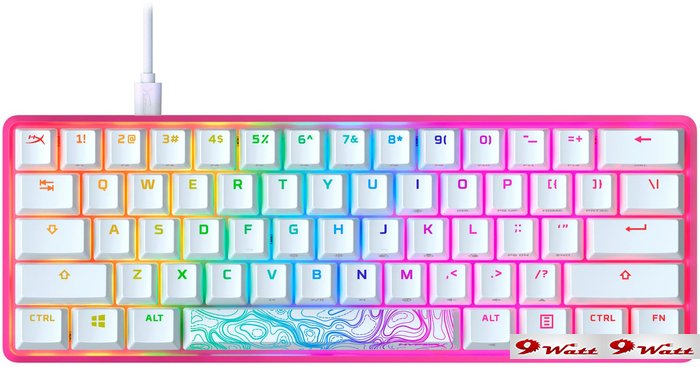 Клавиатура HyperX Alloy Origins 60 Pink (HyperX Red, нет кириллицы) - фото