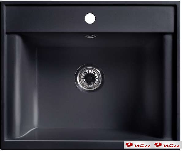 Кухонная мойка Belux SG-REC-6050 (черный обсидиан) - фото