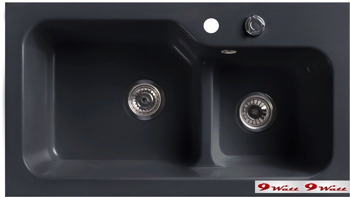 Кухонная мойка Belux SG-REC-DUO 8045-01 (черный) - фото